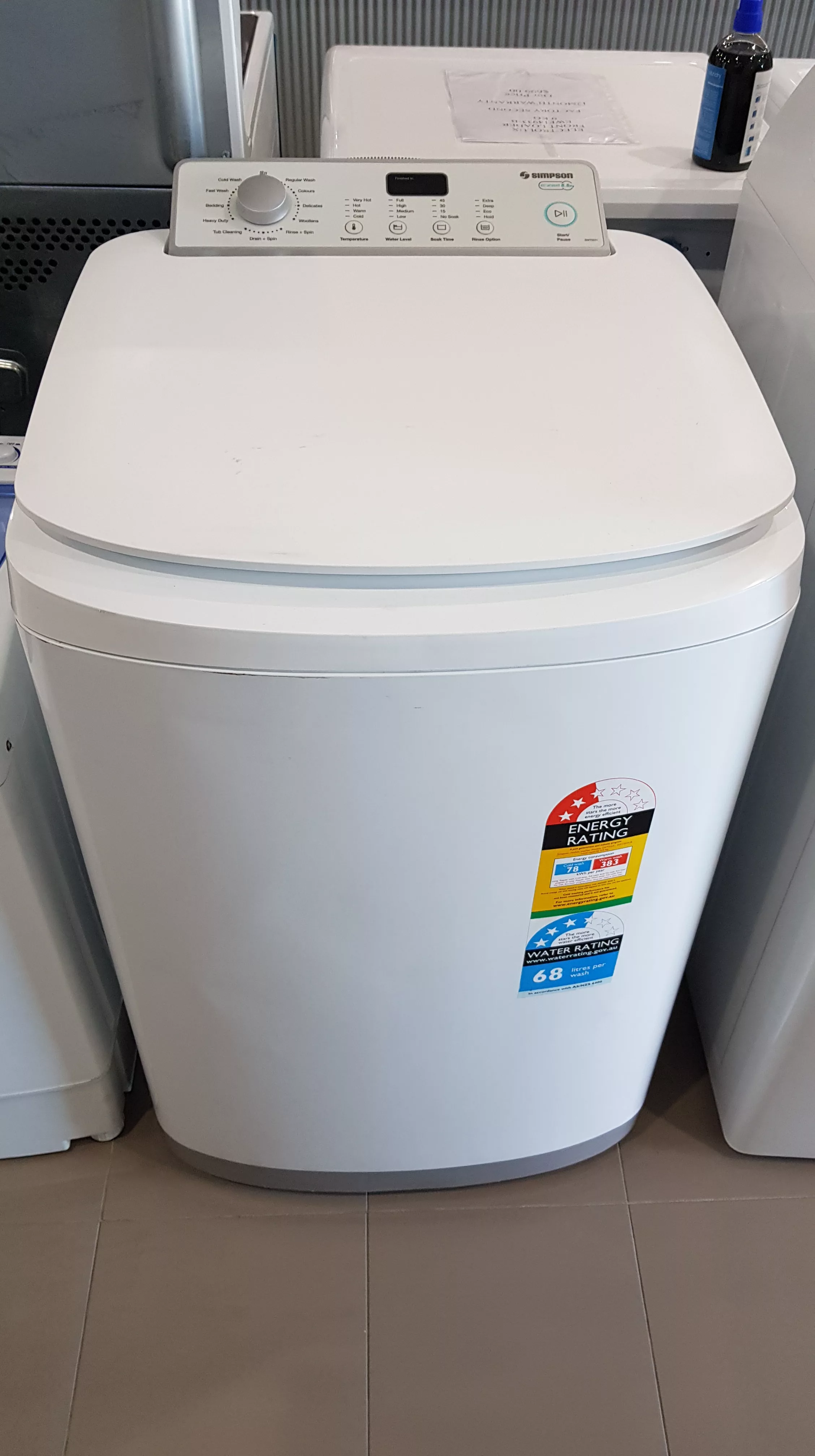 Simpson 5 5kg Top Load Washing Machine Swt5541 C Electrolux Simpson 5 5kg Top Load Washing Machine