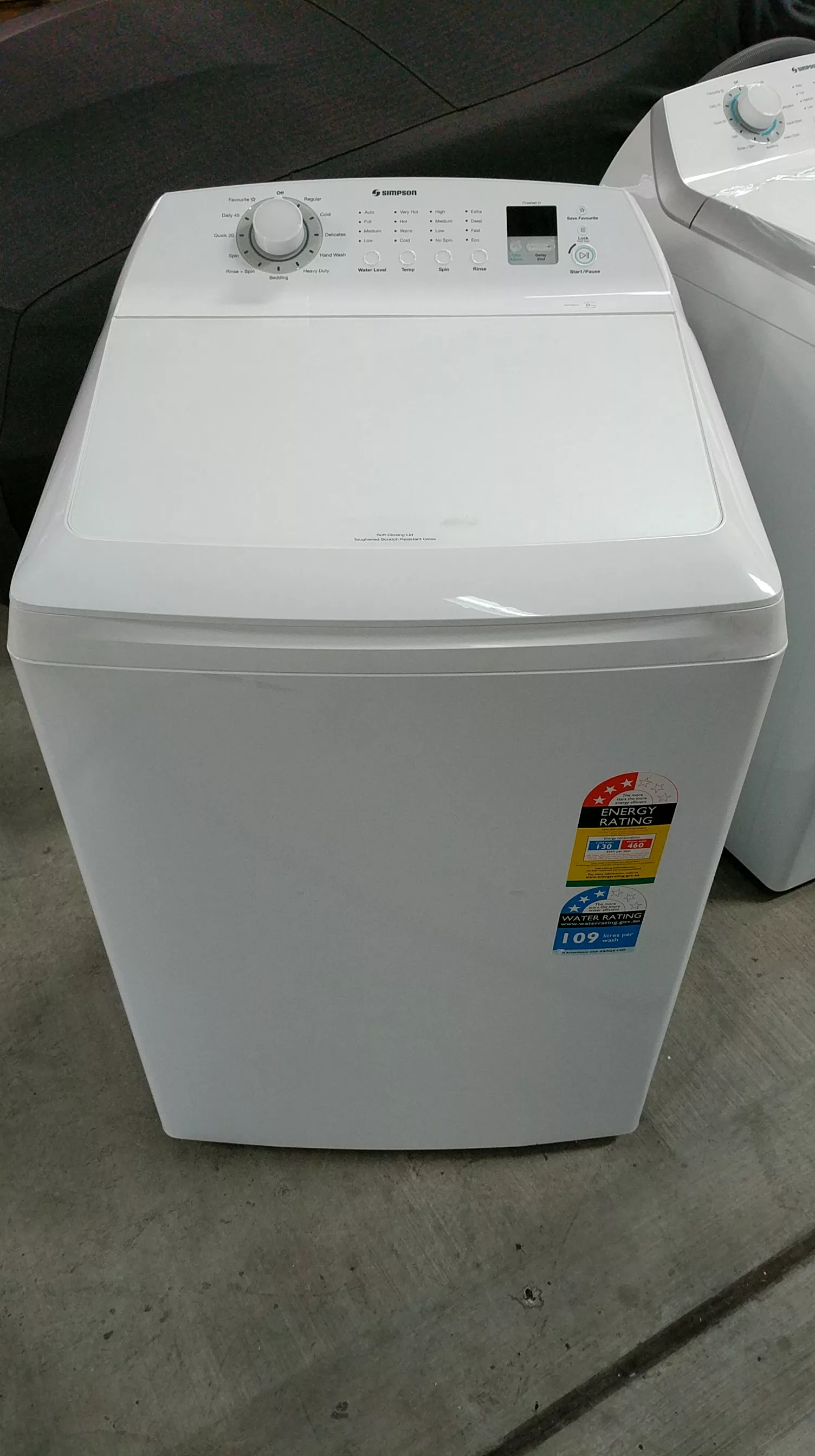 Simpson 8kg Top Load Washing Machine Swt8043 B Electrolux Simpson 8kg Top Load Washing Machine